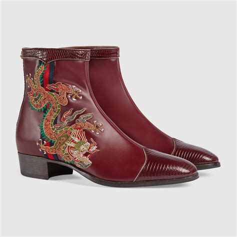 gucci leather boot with dragon men|gucci handbags for men.